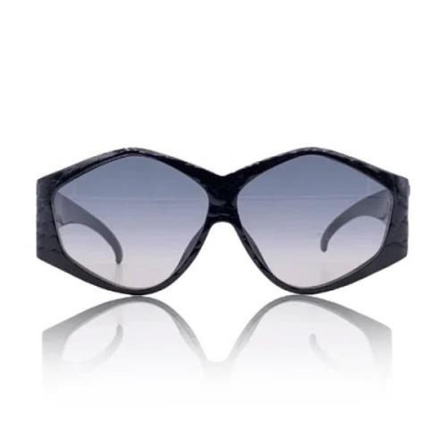 Dior Vintage Pre-owned Plast solglasgon Black, Dam