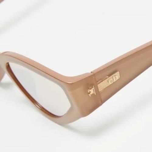 Dior Vintage Pre-owned Acetat solglasgon Beige, Dam