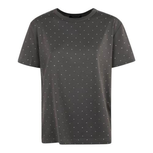 Fabiana Filippi Grafit T-shirt för kvinnor Aw24 Gray, Dam