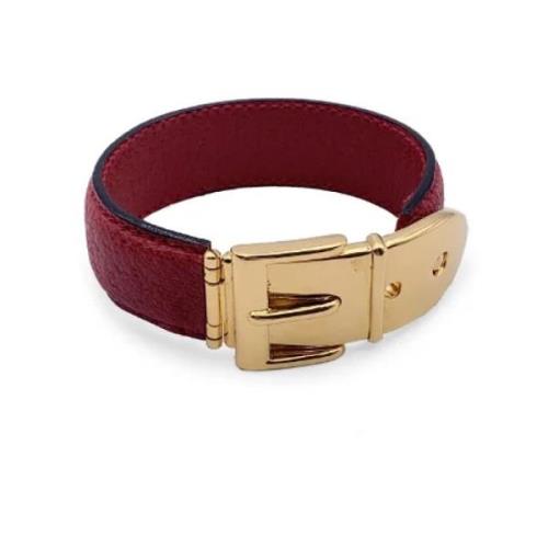 Gucci Vintage Pre-owned Laeder armband Red, Dam