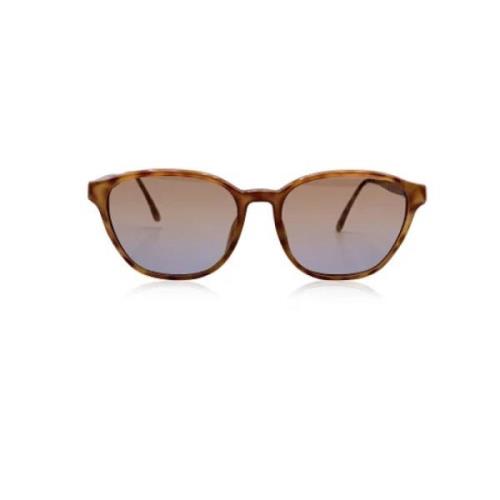 Dior Vintage Pre-owned Plast solglasgon Brown, Dam