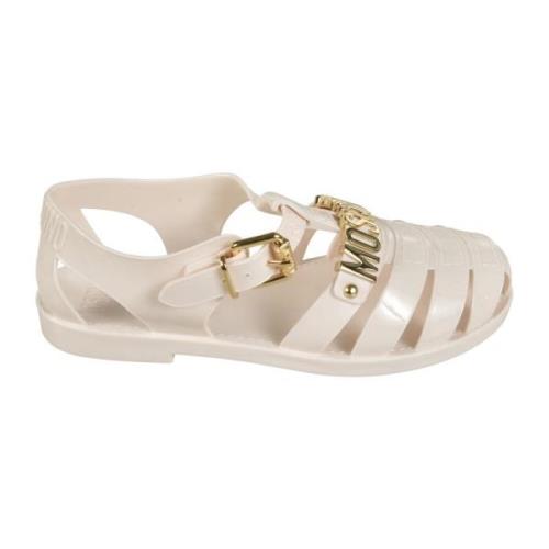 Moschino Stiliga Sandaler för Sommaren Beige, Dam