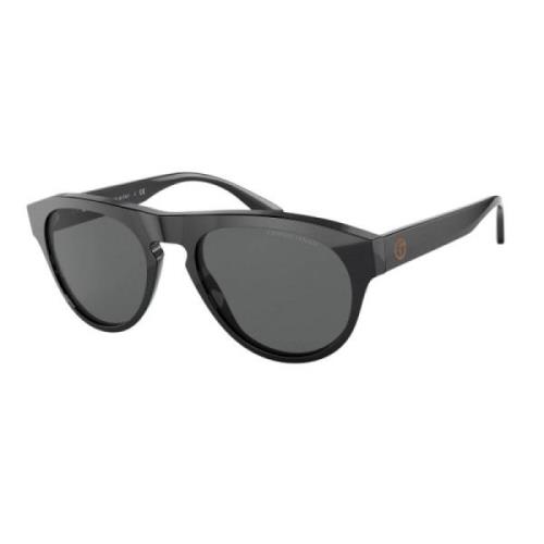 Giorgio Armani Svart Acetat Dam Solglasögon Black, Dam