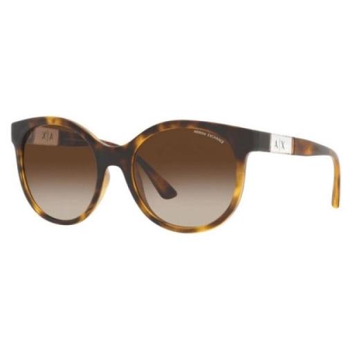 Armani Exchange Brun Acetat Solglasögon för Kvinnor Brown, Dam