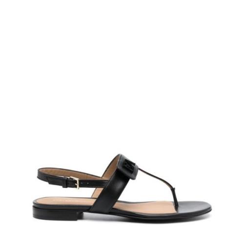 Emporio Armani Flat Sandals Black, Dam