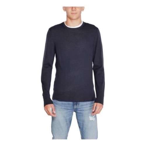 Calvin Klein Jeans Återvunnen Ull Crew Neck Tröja Blue, Herr