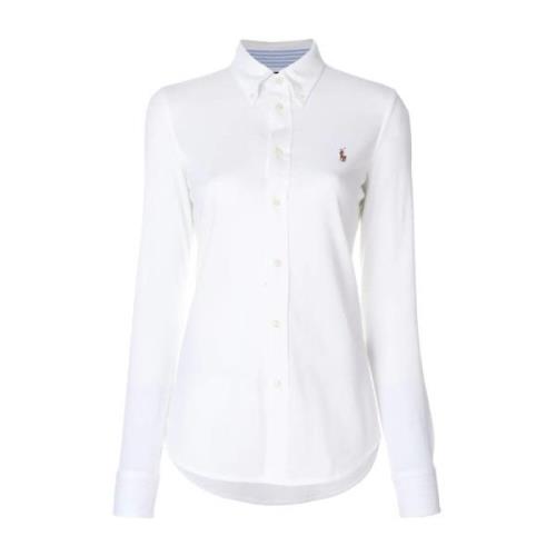 Polo Ralph Lauren Vit Långärmad Blus Heidi White, Dam