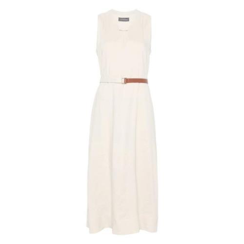 Lorena Antoniazzi Casual Midi Klänning i Beige Beige, Dam