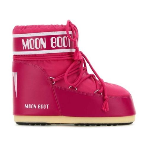 Moon Boot Fuchsia Icon Low Ankle Boots Pink, Dam