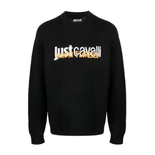 Just Cavalli Svarta Sweaters - ***cv Black, Herr