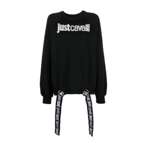 Just Cavalli Svarta Sweatshirts för Kvinnor Aw23 Black, Dam