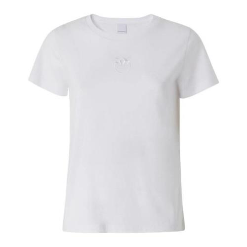 Pinko Bomull T-shirt med stil A227 White, Dam