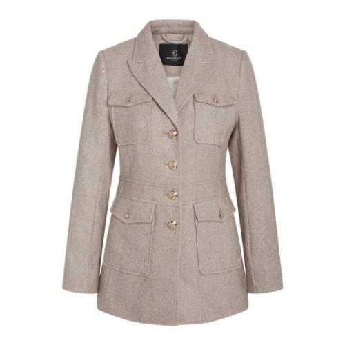 Bruuns Bazaar Elegant Scarletbbbaki Jacket Blazer Fallen Rock Beige, D...