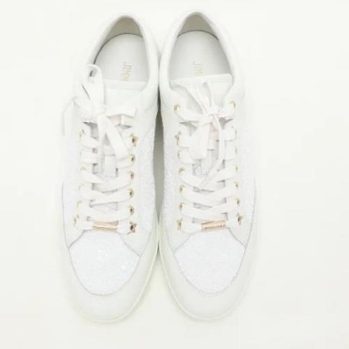 Jimmy Choo Pre-owned Pre-owned Laeder sneakers White, Dam