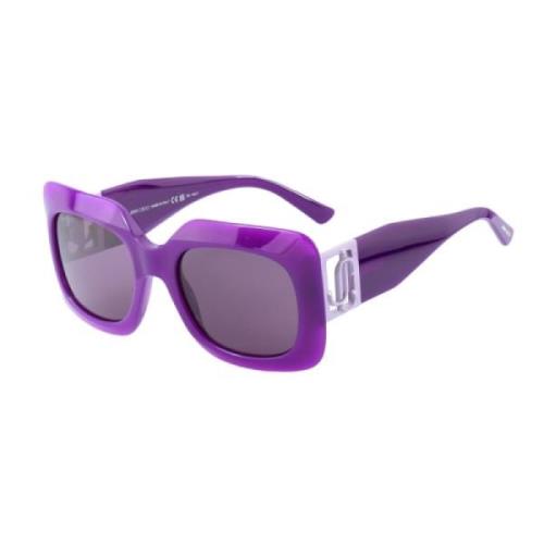 Jimmy Choo Lila Resin Solglasögon för Kvinnor Purple, Dam