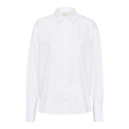 Kaffe Oversized Skjortblus Optisk Vit White, Dam