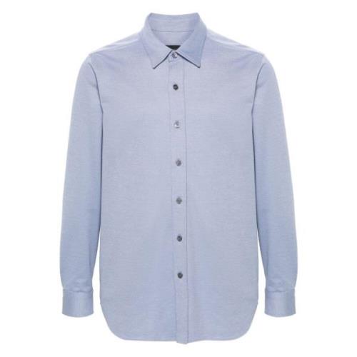 Brioni Blå Casual Långärmad Skjorta Blue, Herr