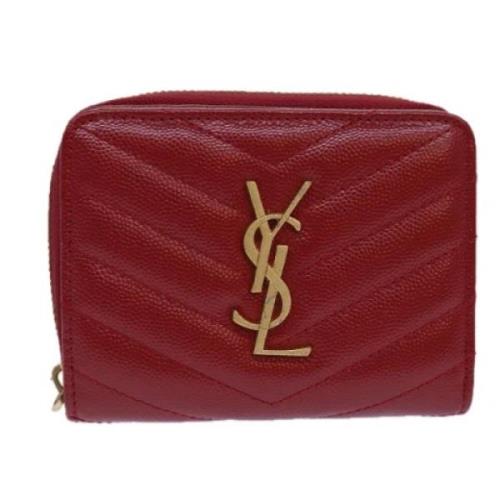 Yves Saint Laurent Vintage Pre-owned Laeder plnbcker Red, Dam