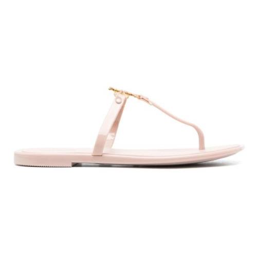 Tory Burch Rosa Elegant Öppen Mules Jelly Skor Pink, Dam