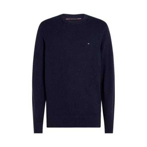 Tommy Hilfiger Blå Stickad Tröja Regular Fit Blue, Herr