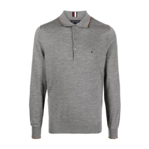 Tommy Hilfiger Grå Ulltröja Gray, Herr