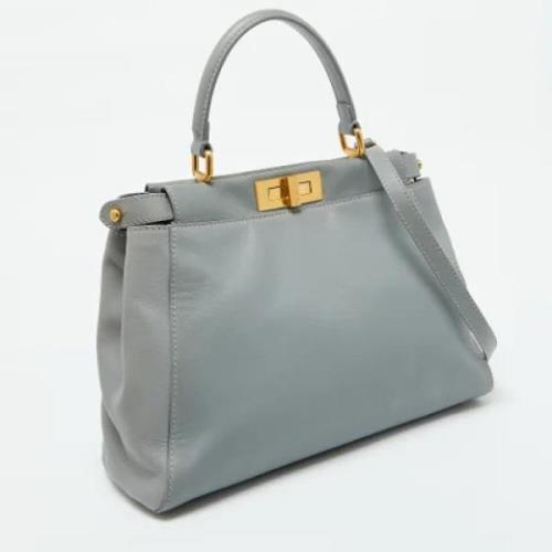 Fendi Vintage Pre-owned Laeder handvskor Gray, Dam