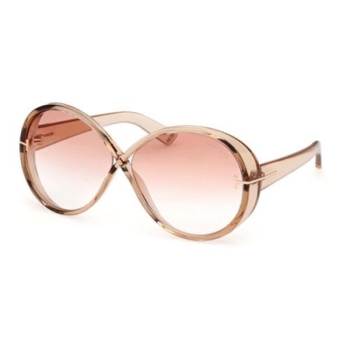 Tom Ford Edie-02 Solglasögon Ljusbrun/Rosa Brown, Dam