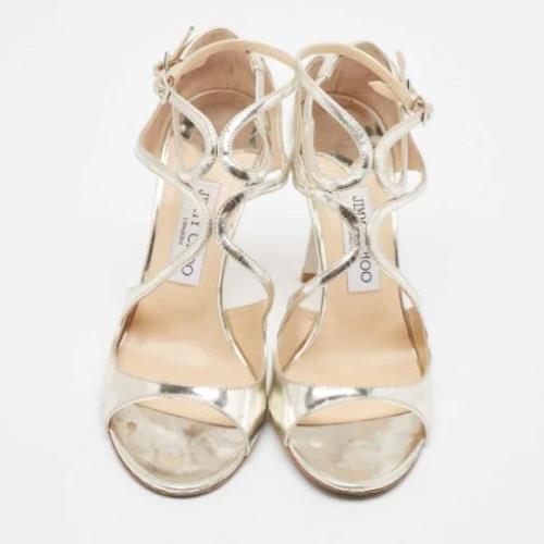 Jimmy Choo Pre-owned Pre-owned Laeder sandaler Gray, Dam