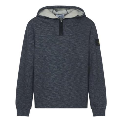 Stone Island Grå Hoody Half Zip Tröja Gray, Herr