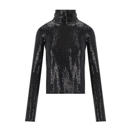 Essentiel Antwerp Svart Strass Polka Dot Halsdukstopp Black, Dam