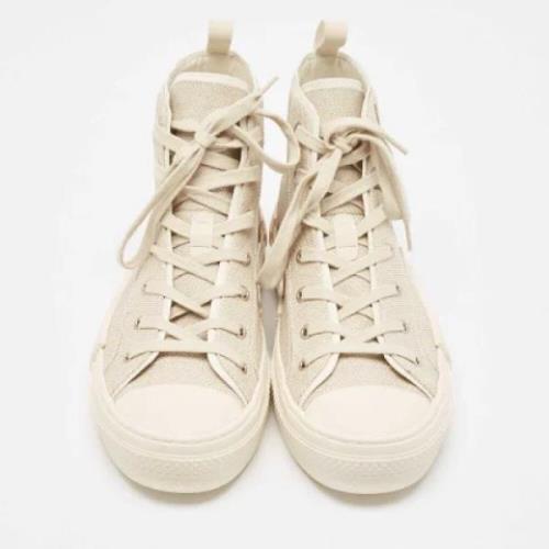 Dior Vintage Pre-owned Canvas sneakers Beige, Herr