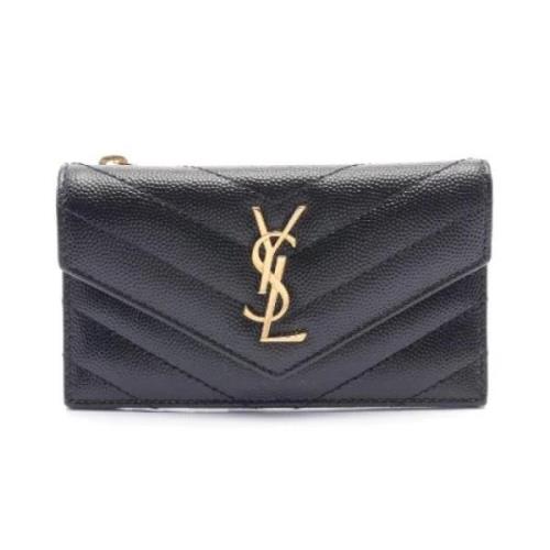 Yves Saint Laurent Vintage Pre-owned Laeder plnbcker Black, Dam