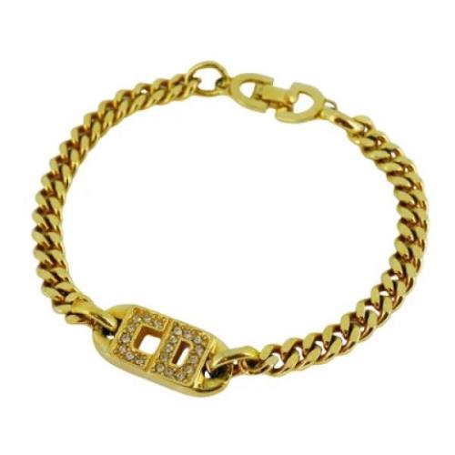 Dior Vintage Pre-owned Metall armband Yellow, Dam