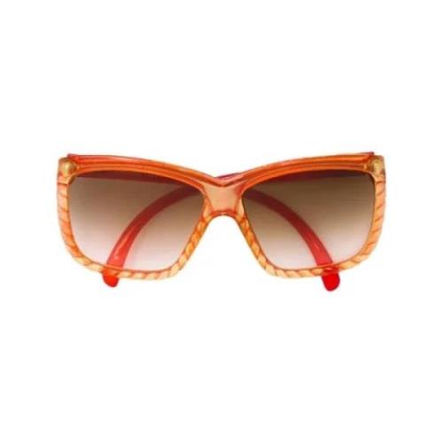 Dior Vintage Pre-owned Acetat solglasgon Orange, Dam