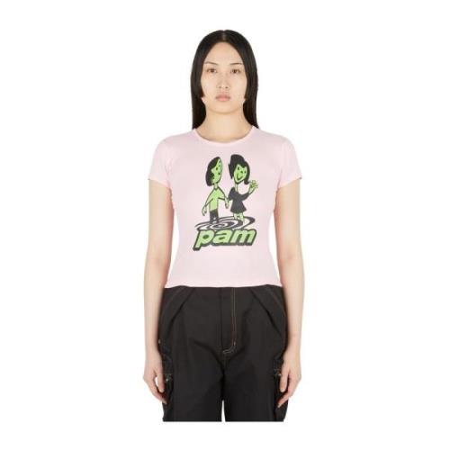 P.a.m. Grafiskt Tryck Bomull T-shirt Pink, Dam