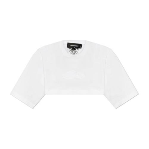 Dsquared2 Kort löst sittande t-shirt White, Dam