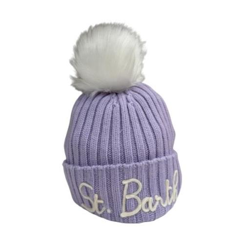 Saint Barth Vinter Ribbad Rosa Damhatt Purple, Unisex