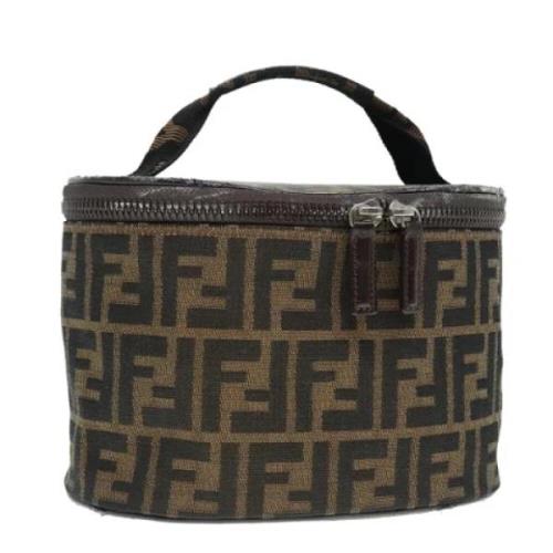 Fendi Vintage Pre-owned Canvas handvskor Brown, Dam