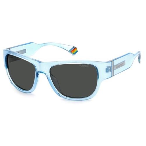 Polaroid Azure/Grå Solglasögon Blue, Unisex