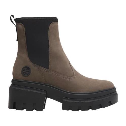 Timberland Chelsea Everlight Mid Läderstövlar Brown, Dam