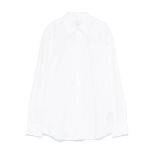 Calvin Klein Vit Poplin Knappskjorta White, Dam