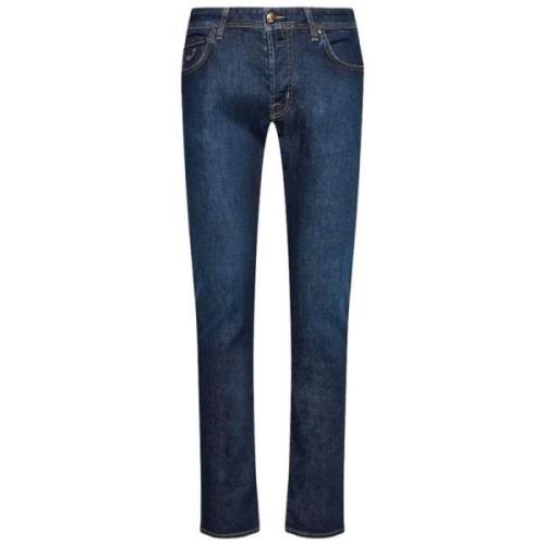 Jacob Cohën Mörkblå Slim Fit Jeans Blue, Herr