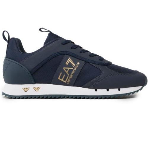 Emporio Armani EA7 Blå Sneakers med Andningsbart Tyg Blue, Herr