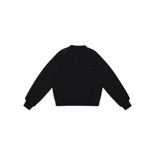 Garment Workshop Dubbel Lagers Crewneck i Chaos Black Black, Herr