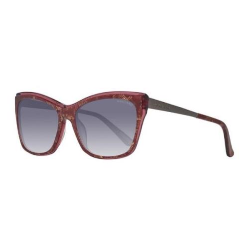 Guess Brun Metall Acetat Solglasögon Klocka Brown, Dam