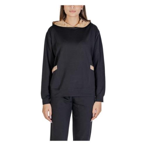 Alviero Martini 1a Classe Svart Tryckt Sweatshirt med Framfickor Black...