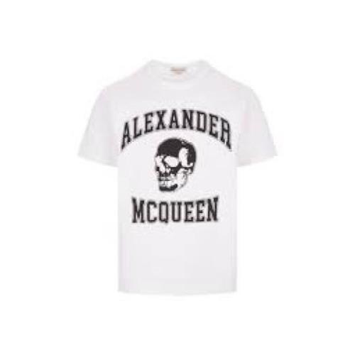 Alexander McQueen Avslappnad kortärmad T-shirt White, Herr