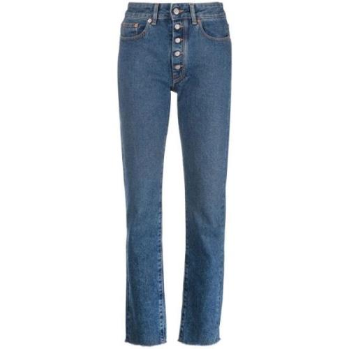 MM6 Maison Margiela Blå Skinny Jeans med 5 Fickor Blue, Dam