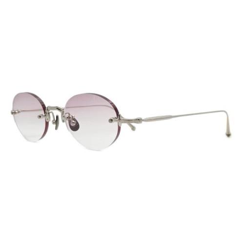 Matsuda Rimless Oval Solglasögon i Palladium Vit/Violett Gray, Herr