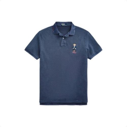 Polo Ralph Lauren Blå Casual Kortärmad Pikétröja Blue, Herr